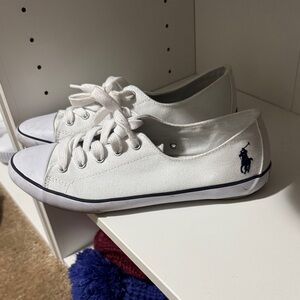 White Canvas Sneakers with Logo